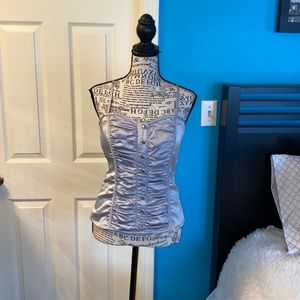 NWOT.  Pretty silver top with adjustable straps